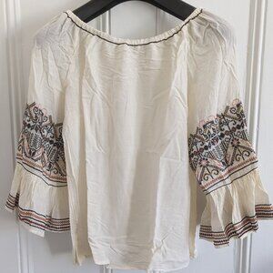 Flowy Bohemian Blouse Womens Size M